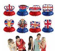 Home Decoration - King Charles III Coronation Decorations, Charles III Coronation Ornament | Paper Flower Souvenirs of King Charles III, 8