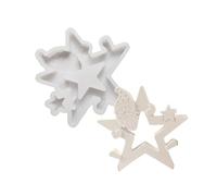 Home Decoration Mold Silicone Christmas Ornaments Star Santa Figurine Gypsum Adorment Jewelry Crafting Tool Detailed Santa Figurine Mold