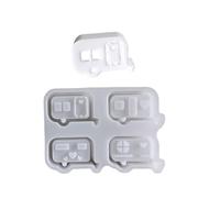 Home Decoration Mold Silicone Ornament Making Easter Hollow Bus Shaped Candlestick Jewelry Crafting Tool Art Craft Mold