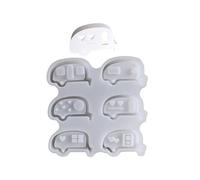 Home Decoration Mold Silicone Ornament Making Easter Hollow Bus Shaped Candlestick Jewelry Crafting Tool Art Craft Mold