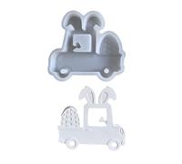 Home Decoration Mould Silicone Ornament Making Egg Transport Truck Shape Plaster Jewelry Craft Tools Egg Transport Silicone Mold