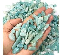 home decoration Natural Amazonite Quartz Crushed Stone ReikiCrystals Natural Stone Crystal (Size : 8-12mm)