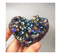 home decoration Natural Amethyst Geode Heart Shaped Stone Crystals Stones Titanium Rainbow Amethyst Cluster Angel Quartz Beautiful