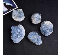 Home Decoration Natural Beautiful Madagascar Celestite Crystal Raw Cluster Sky Blue Geode Rough Specimen Stones (Size : 200-250g)