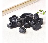 home decoration Natural Black Tourmaline Irregular Ore Crystal Stone Rough Quartz Teaching Ornaments stone Gift (Color : Tourmaline, Size : 100g)