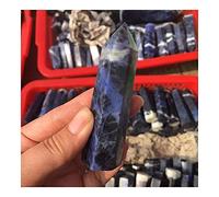 home decoration Natural Blue-Veins Stone Wand Point Reiki Crystals Obelisk Tower Rock Room Decoration (Size : 1000g)