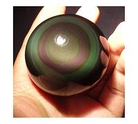 home decoration Natural Cats Eye Obsidian Quartz Crystal Sphere Ball Gemstone Room Decoration (Size : 70-80mm)