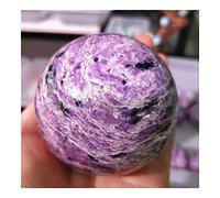 home decoration Natural Choite Beads Crystal Ball Charoite Quartz Gemstone Spheres Decorations Precious Stones for Jewelry Collection (Size : 6.5-7cm)