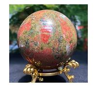 home decoration Natural Crystal Ball, Flower Green Stone, Hand Polished, Home Room Table Top Decoration 50-60MM Room Decoration