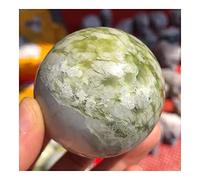 home decoration Natural Crystal Ball Green Pattern Stone 50-70mm Reiki Home Decoration Room Decoration (Size : 60-70mm)