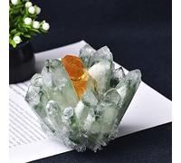 home decoration Natural Crystal Cluster Clear Quartz Crystal Rock Stones and Crystals Specimen Home Decor,Green,200-300g (Color : Green, Size : 300-400g)