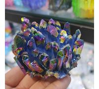 home decoration Natural Crystal Cluster Electroplating Quartz Stones Aquarium Decoration Home Decor Items,200-300g (Size : 300-400g)