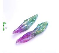 home decoration Natural Crystal, Electroplated Quartz Specimens, Rough Collection, Gem Fish Tank, Aquarium, Home Decoration,style3,2pcs (Color : Style3, Size : 1pcs)