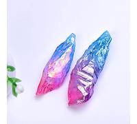 home decoration Natural Crystal, Electroplated Quartz Specimens, Rough Collection, Gem Fish Tank, Aquarium, Home Decoration,style3,2pcs (Color : Style5, Size : 1pcs)