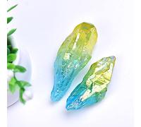 home decoration Natural Crystal, Electroplated Quartz Specimens, Rough Collection, Gem Fish Tank, Aquarium, Home Decoration,style3,2pcs (Color : Style4, Size : 2pcs)