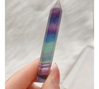 home decoration Natural Crystal Fluorite Point Stone Hexagonal Prisms Stone DIY Gift,10pcs (Size : 5pcs)