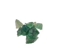 home decoration Natural Crystal Rough 100g 2-4cm Large Particles Natural Octahedral Colorful Fluorite Raw Gemstone Ornament Green Stone Craft Cane Decoration