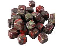 home decoration Natural Crystal Rough 100g Bulk Natural Dragon Bloodstone Square Tumbled Stones Polished Crystal Gemstones s Home Decoration