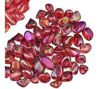 home decoration Natural Crystal Rough 100g Bulk Red Electroplated Natural Clear Quartz Crystal Tumbled Stones s Home Decor Gift 20-30mm (Color : Red Clear Tumbled, Size : 100g Bulk)
