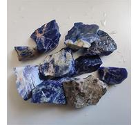 home decoration Natural Crystal Rough 100g Natural Raw Blue Sodalite Stone Diffuser Oils Stone Quartz Crystals Rock Aquarium Home Decoration Gemstone (Color : 2-4cm, Size : 100g)