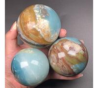 home decoration Natural Crystal Rough 1pc Natural Caribbean Calcite Crystal Ball Polished from (Size : 60-65mm)