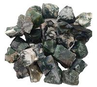 home decoration Natural Crystal Rough 1pc Random Natural Prehnite Raw Stones Rough Green Grape Quartz Crystal Gemstone Specimen Home Decoration (Color : Moss Agate, Size : 1pc)