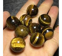 home decoration Natural Crystal Rough 25mm Natural Tiger's Eye Jasper Sphere Quartz Crystal Ball Reiki Rock 5pcs