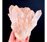 home decoration Natural Crystal Rough Beautiful Natural Orange Quartz Crystal Decoration (Color : 700-750g)