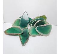 home decoration Natural Crystal Rough Home Decoration 10 Pieces of Natural Onyx Pendant Pendant Green Sliced Irregular Natural Crystal Stone Stones (Size : 5pcs)