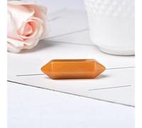 home decoration Natural Crystal Rough Home Decoration 1PC Natural Crystal Stone Hexagonal Double Terminated Points Wand Reiki Jewelry Gift Stones (Color : Yellow urine, Size : 1PC)