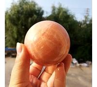 home decoration Natural Crystal Rough Home Decoration 1Pcs Natural Orange Pork Stone SphereCrystal Stone Ball for Home Decoration Stones