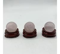 home decoration Natural Crystal Rough Home Decoration 20-30mm Natural Beautiful Rose Pink Quartz Ball Sphere Crystal PolishedCrystals and StoneGift Stones (Color : 20-30mm, Size : 1pc)