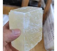 home decoration Natural Crystal Rough Home Decoration 200-900g Natural Transparent Yellow Optical Calcite Orange Crystal Stones and Rough Specimen Gemstone Specimen Stones (Size : 800-900g)