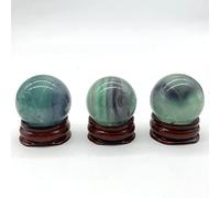 home decoration Natural Crystal Rough Home Decoration 25-30mm Natural Beautiful Fluorite Quartz Ball Sphere Crystal PolishedCrystals and StoneGift Stones