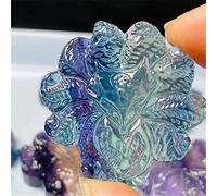 home decoration Natural Crystal Rough Home Decoration Natural Fluorite Quartz Crystal Stone Carved Nine Tailed Fox Mermaid StarsLucky Amulet Animal Carving Gift 1pc Stones (Color : Nine Tailed Fox,