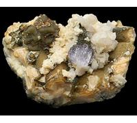 home decoration Natural Crystal Rough Rare Ladder-Like Purple Fluorite & Dolomite Crystal Specimen/China A0448