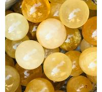 home decoration Natural Crystal Rough Rare Natural Yellow Calcite Quartz Sphere Crystal Ball Specimen 2.2LB