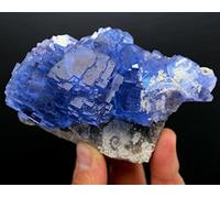 home decoration Natural Crystal Rough Rare Transparent Blue Ladder-Like Fluorite Crystal Specimen/Chin A013