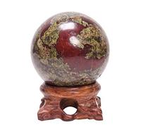 home decoration Natural Crystal Sphere Dragon Blood Stone Ball 40MM-50MM for Decoration Suitable for Furniture Decoration (Color : 1pc 40mm)