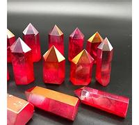 home decoration Natural Crystal Stone Angel Quartz Crystals Wand Point for Home Decoration 500g Gift (Color : 3, Size : 60-80mm)