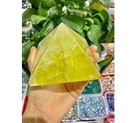 home decoration Natural Crystal Yellow Quartz Pyramid Quartz Crystal Dot Tower Home Decoration Ore