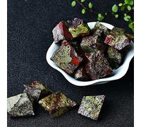 home decoration Natural Dragon Bloodstone Raw Rough Specimens Stone Reiki Home Decoration,50g (Size : 50g)