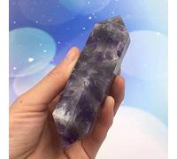home decoration Natural Dream Amethyst Double-Headed Tower Scepter S, Witness Love, Birthday Crystal (Size : 110-120g)