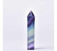 home decoration Natural Fluorite Hexagonal Pillar Crystal Dot Crystal Home Decoration and Study Decoration Gifts,Colored Fluorite,40-50mm (Color : Colored Fluorite, Size : 60-70mm)