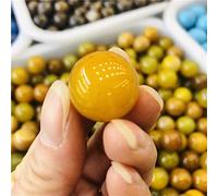 home decoration Natural Gemstone Violet, Blue, Yellow, Green Agate Agate Ball Crystal Ball Reiki Ball Home Decor Great Choice for Home Decoration (Color : Beige, Size : 1pc)