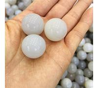 home decoration Natural Gemstone White Agate Agate Ball Crystal Ball Reiki Ball Home Decor Great Choice for Home Decoration (Size : 2pc)