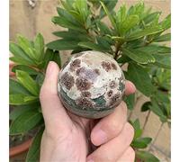 home decoration Natural Green Cherry Blossom Agate Crystal Quartz Ball 1pcs,5-6cm (Size : 7-8cm)