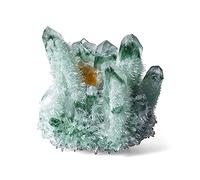 home decoration Natural Green Crystal Quartz Cluster Decoration Gemstone Specimen Reiki Room Decoration (Size : 400g)