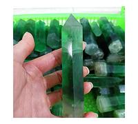 home decoration Natural Green Fluorite Pillars Polished 10-12cm Crystal Stones Single Point Decoration Room Ornaments Beautiful (Size : 500g 2-3pc)