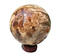 home decoration Natural Grey Opal Stone Crystal Ball Sphere Home Decorated Stones Sphere Beautiful Crystal (Size : 8-9cm)